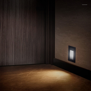 Vente en gros <span class=keywords><strong>Yotta</strong></span> GS-007 Luminaire LED encastré carré moderne pour escalier intérieur/extérieur, blanc chaud CCT, IP65, base en aluminium, jardin - Product Image 2