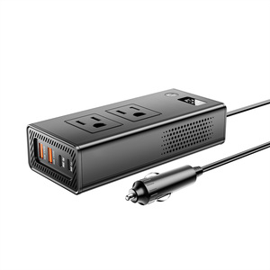 4 cổng <span class=keywords><strong>USB</strong></span> Car Charger Adapter với 200W DC 12V 220V AC Power biến tần QC3.0 36W pd20w nhanh chóng sạc xe biến tần - Product Image 3