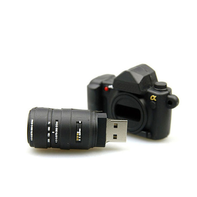 Mini PVC Rubber USB Flash Drive 8GB 16GB with Mini Camera Design Direct Stock Promotion Bulk Creative Pen Drive