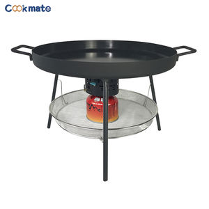 Outdoor BBQ <strong>Grill</strong> Fry <strong>Pan</strong> with Removable Feet Adjustable Height with Charcoal for Outdoor Picnic Cookware Party - Product Image 4