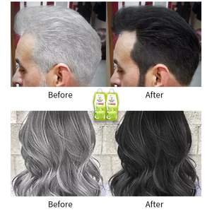 Shampoo colorant capillaire professionnel Apple Pro noir 500ml*2, coloration permanente avec des herbes pour une utilisation simple, type eau claire - Product Image 6