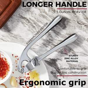 Presse-ail manuel portable en aluminium, vente en gros, accessoires de cuisine pour fruits et légumes - Product Image 5