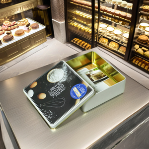 Nhà Máy Trực Tiếp Tùy Chỉnh Công Suất Lớn Tinplate Kim Loại Hộp Cho Bánh Tráng Miệng Cookie Bao Bì Bán Buôn Sản Phẩm Kim Loại Lon - Product Image 5