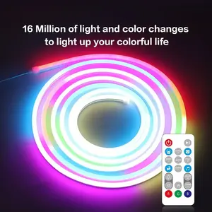 ไฟ <span class=keywords><strong>LED</strong></span> นีออน rgbic กันน้ำสัญญาณอิเล็กทรอนิกส์แถบนุ่มยืดหยุ่นสำหรับผนังห้องนอน - Product Image 3