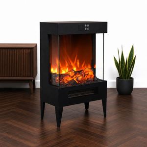 <span class=keywords><strong>Caminetto</strong></span> Elettrico Autoportante di Alta Qualità a Risparmio Energetico con Fiamma 3D, Ventilatore Multifunzione e Funzione Senza Fumo - Product Image 4