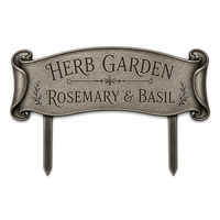 Panneaux de jardin en métal vierges 18x24 avec piquets en H, plaque de pelouse en métal imprimée UV avec piquet en H en métal pour affichage d'informations sur les allées de jardin