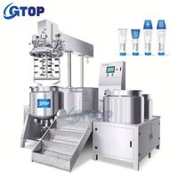 Homogénéisateur mélangeur sous vide en acier inoxydable Gtop pour la fabrication cosmétique, ligne de production de dentifrice, homogénéisation