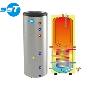 Bouteille d'eau chaude de fabrication d'usine SST 100 litres 200 litres 300 litres pompe à chaleur réservoir de chauffe-eau domestique