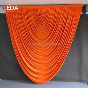 Cortina de Fondo para Escenario de Boda LEDA, Tamaño Personalizado, Cortina Decorativa de Seda Láctea, Cortina Ondulada para Decoración de Bodas - Product Image 6
