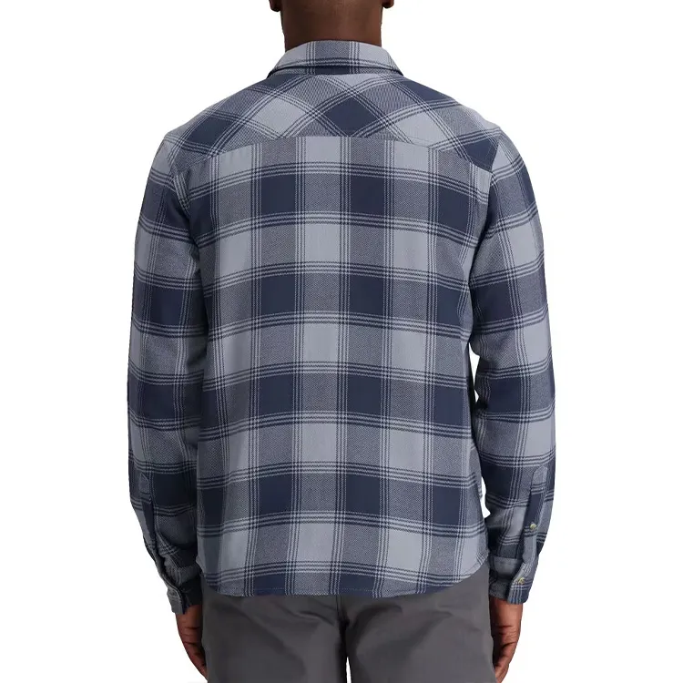 새로운 패션 하이 퀄리티 Oem 사용자 정의 격자 무늬 플란넬 셔츠 남성