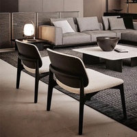 Fauteuil Lounge Moderne - Structure en Bois Courbé d'Eucalyptus de Qualité Supérieure pour Hôtels et Bureaux à Domicile