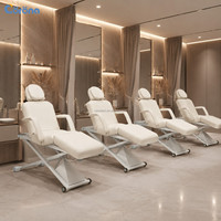 Lit d'esthétique électrique professionnel à 3 moteurs, lit de traitement facial réglable pour salon de beauté