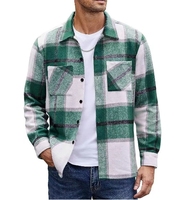 Chemise-veste en flanelle épaisse pour homme, décontractée et élégante, à carreaux, polyvalente