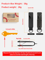 Porte-clés ultra-fin en aluminium Fashion Daily, avec vis et boîte cadeau, porte-clés compact portable, clip pliable pour cartes-clés