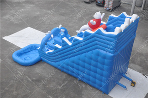 Toboggan aquatique gonflable commercial <span class=keywords><strong>d</strong></span>'été tropical toboggan géant de piscine gonflable - Product Image 4
