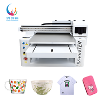 Printer UV Inkjet Flatbed Otomatis Kecil Colorsun L805 dengan Print Head untuk Kayu/Logam/Giok/Batu/Akrilik, Cetak Casing Ponsel, 1440dpi