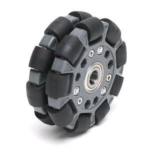 Roda omni de placa de plástico dupla de 100mm com rolamento central 14060 - Product Image 1