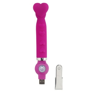 ALICE Vibrador en forma de corazón de 20 funciones Potente silicona multivelocidad Impermeable Bajo ruido Ligero Masajeador femenino USB - Product Image 5