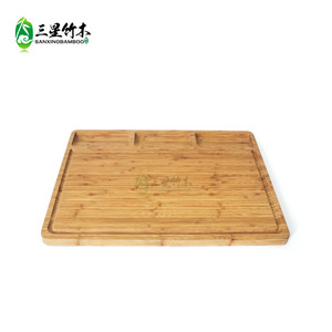 Tabla de cortar de bambú con presión lateral, tabla para cortar queso y pan con fregadero, tabla de cortar de doble cara, venta directa de fábrica - Product Image 2