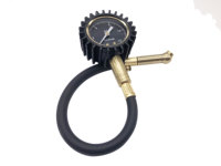 Accuracy Inline Analog Tire Gauge Pressure Measure Psi Reader Black and Golden Universal White Box CN;ZHE ANSI B 40.1 Grade B