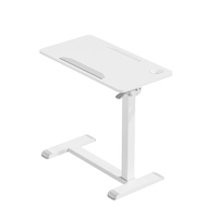 Bureau debout mobile Bureau roulant réglable en hauteur Bureau d'ordinateur portable inclinable à 90 ° Table de chevet pliable Chariot pour bureau à domicile