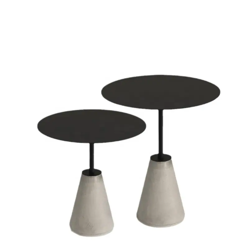 Nordic Stile Industriale di Cemento Tavolino Rotondo Cemento Lato Tavolo In Cemento di Caffè Rotondo Tavolo In Cemento