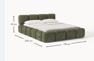 Французский роскошный современный татами из мягкой ткани, деревянная двуспальная кровать размера «<span class=keywords><strong>king</strong></span>-Size», японская напольная кровать на платформе, мебель для спальни - Product Image 6