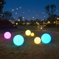 Boule lumineuse LED pour jardin et piscine, lumière flottante, fonctionne sur piles, étanche IP65, plastique, extérieur, intérieur