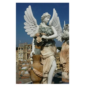 Hôtel Exposition Europe 4 Saisons Statues Grand Marbre Blanc <span class=keywords><strong>Pierre</strong></span> <span class=keywords><strong>Gardien</strong></span> Debout <span class=keywords><strong>Ange</strong></span> Relief Sculpture <span class=keywords><strong>Pour</strong></span> <span class=keywords><strong>Jardin</strong></span> - Product Image 1