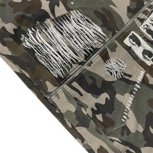 Sudadera con Capucha y Cremallera para Hombre, Camuflaje, Estilo Vintage, Holgada, Informal, de Algodón 100% Transpirable - Product Image 6