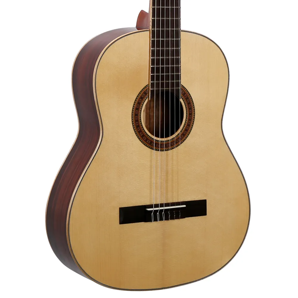 Wholesale High Quality 39 inch Classical Guitar 6 Nylon Strings Engleman Spruce Solid Wood Top for Beginners