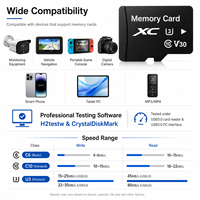 Proveedor de Tarjetas Micro TF de Plástico de Marca Blanca Personalizadas de 128GB/256GB/512GB/1TB, Grabación de Video 4K UHD, PC A1 A2, Lectura Rápida, Davlo