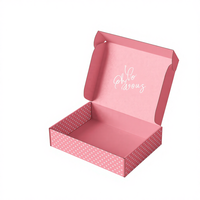 Emballages pliables en carton personnalisés, design rose mignon, gaufrage, revêtement UV, pour produits de beauté/maquillage/soins de la peau/cadeaux/vêtements