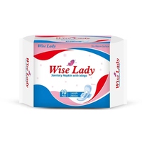 Vente directe d'usine pas cher Serviettes hygiéniques à ailes Serviettes menstruelles en coton Serviettes pour femmes Serviette hygiénique féminine Serviette hygiénique
