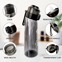 Bouteille d'eau aromatisée de 650 ml avec capsules de saveur, parfum de fruits, Tritan, pour boissons sportives, idéale pour l'extérieur