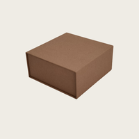 Boîte-cadeau rigide en carton biodégradable recyclable à bas prix stratification mate pliante chaussettes en papier kraft magnétique haute résistance fourrure
