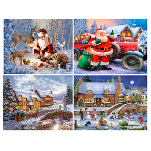 Decoración del Hogar, Mural <span class=keywords><strong>de</strong></span> Punto <span class=keywords><strong>de</strong></span> Cruz, Escena Navideña con Nieve, Pintura <span class=keywords><strong>de</strong></span> Diamantes al por Mayor, Pintura <span class=keywords><strong>de</strong></span> Diamantes 5D DIY - Product Image 3