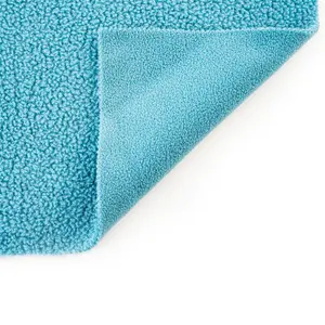 Fabrika fiyat Ollie kadife kumaş ağır düz renk 100% polyester sherpa fokonfeksiyon ceket ceket sıcak tutmak