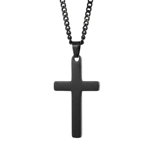 Stainless Steel <b>Cross</b> Pendant Necklace Unisex Minimalist Fashion Jewelry Gift - Product Image 5