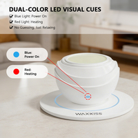 Calentador de Cera sin Llama WAXKISS de Alta Calidad para Derretir Cera, Calentador de Velas Eléctrico con Alimentación USB y Recipiente de Silicona Fácil de Limpiar