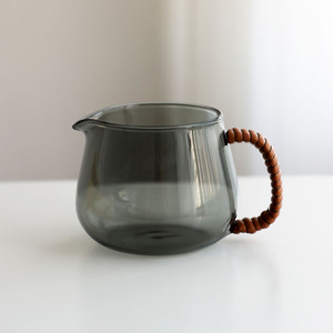 <span class=keywords><strong>Jarra</strong></span> de Vidrio de Borosilicato de Alta Calidad de 450ml y 550ml, Tejida a Mano con Ratán, Transparente, para Café de Goteo, Uso Doméstico, Venta al por Mayor - Product Image 2