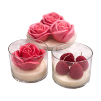 Vela de Cristal con Aroma a Rosa y Fresa, Etiqueta Privada, Cera de Soja Perfumada, Hecha a Mano, Ecológica, Duradera, Decorativa