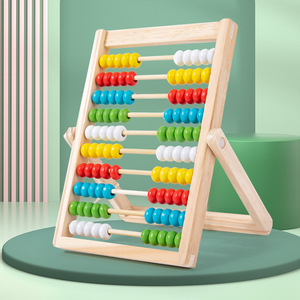 กรอบการคำนวณไม้เด็กโรงเรียนคณิตศาสตร์10 Abacus กรอบการคำนวณลูกคิดช่วยสอนคณิตศาสตร์การศึกษาในช่วงต้น - Product Image 2