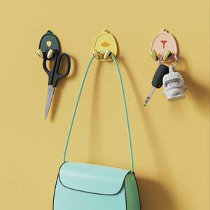 Wall Mounted Plug Hooks Round Adhesive Non Slip Cable Management For Socket Cord Storage Fixing Rack Yellow Green Pink 3 Color - Product Image 4