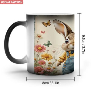 Taza de Cerámica Sublimada con Paisaje Urbano Personalizado, Negra Esmerilada de 11 oz, Taza Mágica que Cambia de Color con el Calor - Product Image 1