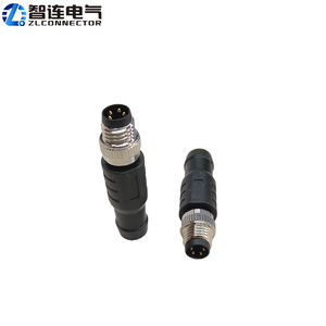 M8 impermeável industrial moldando 120 ohms o terminal vertical masculino plástico 3 4 pinos da aviação <span class=keywords><strong>Plug</strong></span> IP67 bronze habitação automotivo - Product Image 4