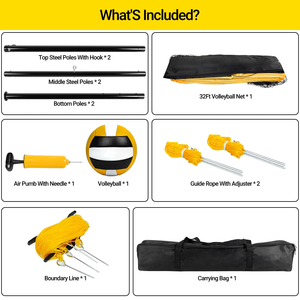 <strong>Volleyball</strong> <strong>Net</strong> System Set for Backyard 32*8 Feets Three Heights Adjustable <strong>Volleyball</strong> <strong>Net</strong> Set for <strong>Beach</strong> Backyard - Product Image 3