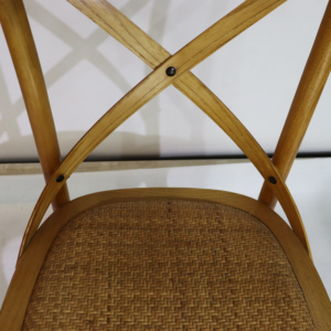 wholesale stackable modern design outdoor event <span class=keywords><strong>tiffany</strong></span> chiavari wood wedding cross back chair with cushion - Product Image 5