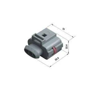 Connettore automatico femmina a 3 pin impermeabile PBT maschio 1J0973723G