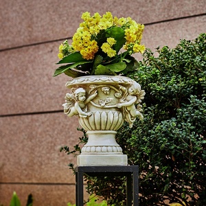 Urna clásica de querubín para jardín, estado de Ángel, macetas de fibra de vidrio con orificio de drenaje para todas las plantas de la <span class=keywords><strong>casa</strong></span>, decoración de Patio - Product Image 6